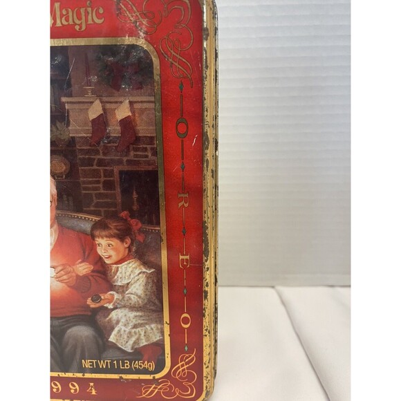1994 Vintage Unlock The Magic With Oreo Grandfather Remembers Christmas Tin USA - Picture 3 of 10